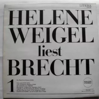 Helene Weigel, Bertolt Brecht - Helene Weigel Liest Brecht 1 (LP, RE)