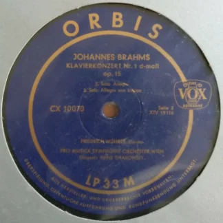 Johannes Brahms - Friedrich Wührer, Pro Musica Symphonie-Orchester, Wien*, Hans Swarowsky - Klavierkonzert Nr. 1 D-Moll Op. 15 (LP, Mono)