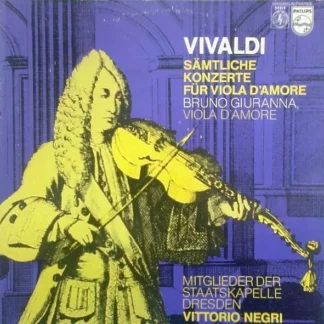 Antonio Vivaldi - Bruno Giuranna, Mitglieder Der Staatskapelle Dresden*, Vittorio Negri - Sämtliche Konzerte Für Viola D'Amore (2xLP, Album)