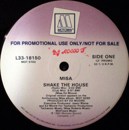 Misa - Shake The House (12", Single, Promo)