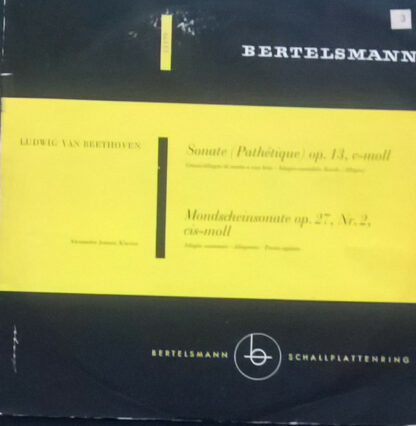 Ludwig van Beethoven - Alexander Jenner - Sonate (Pathetique) Op. 13, C-Moll / Mondscheinsonate Op. 27, Nr 2, Cis-Moll (10", Mono)