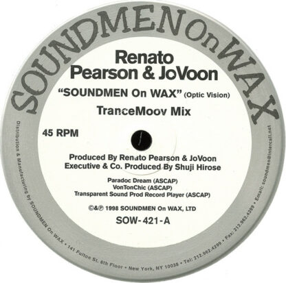 Renato Pearson & JoVoon* - Soundmen On Wax (Optic Vision) (12")