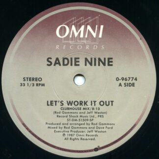 Sadie Nine - Let's Work It Out (12")
