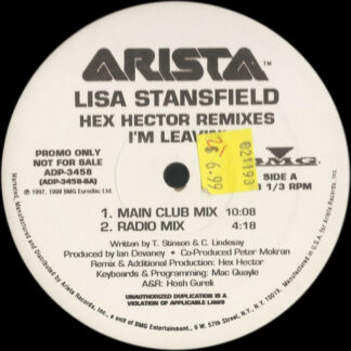 Lisa Stansfield - I'm Leavin' (Hex Hector Remixes) (12", Promo)