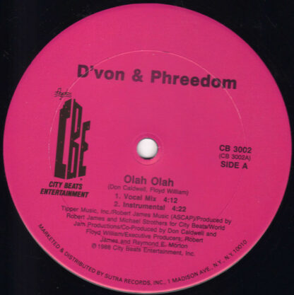 D'von & Phreedom - Olah Olah (12")