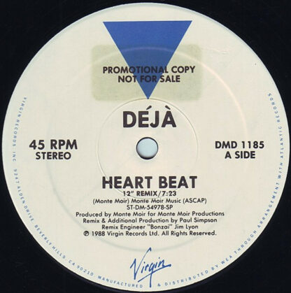 Déjà - Heart Beat (12", Promo)