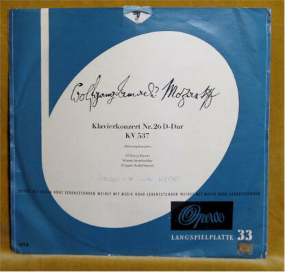 Wolfgang Amadeus Mozart - Lili Kraus, Wiener Symphoniker Dirigent: Rudolf Moralt - Klavierkonzert Nr.26 D-Dur KV 537 "Krönungskonzert" (LP, Album, Mono)