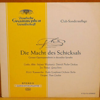 Giuseppe Verdi - Cvetka Ahlin • Stefania Woytowicz • Dietrich Fischer-Dieskau - Die Macht Des Schicksals (LP, Club)