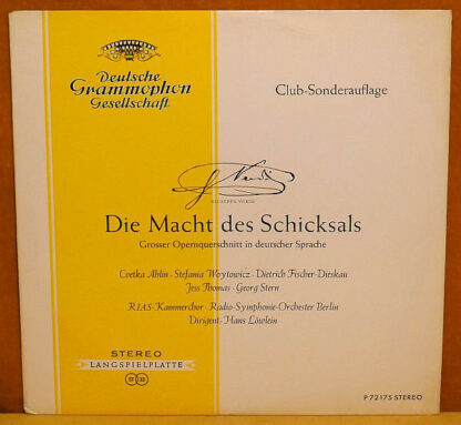 Giuseppe Verdi - Cvetka Ahlin • Stefania Woytowicz • Dietrich Fischer-Dieskau - Die Macht Des Schicksals (LP, Club)
