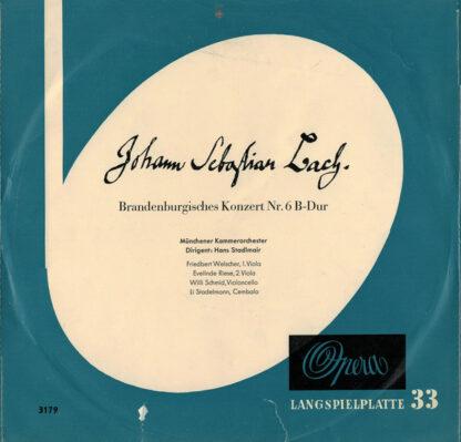 Johann Sebastian Bach, Münchener Kammerorchester, Hans Stadlmair - Brandenburgisches Konzert Nr. 6 B-dur (10", Album, Mono, Club)
