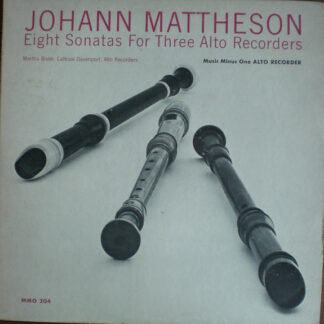 Johann Mattheson, Martha Bixler, LaNoue Davenport - Eight Sonatas For Three Alto Recorders (LP, Album)