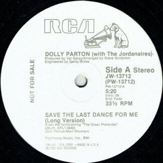 Dolly Parton With The Jordanaires - Save The Last Dance For Me (12", Promo)