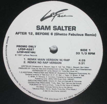 Sam Salter - After 12, Before 6 (Ghetto Fabulous Remix) (12", Promo)