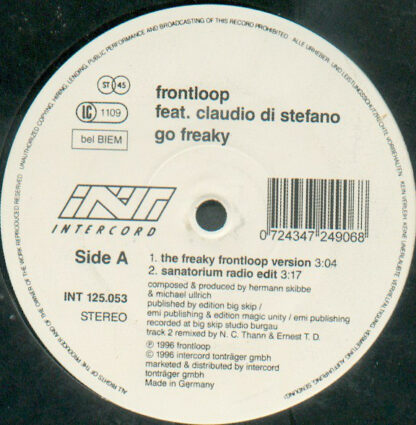 Frontloop Feat. Claudio Di Stefano - Go Freaky (12")