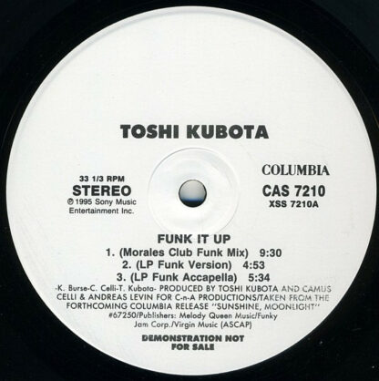 Toshi Kubota* - Funk It Up (12", Promo)