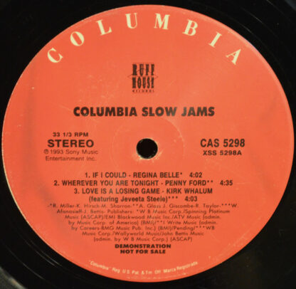 Various - Columbia Slow Jams (12", Comp, Promo, Smplr)