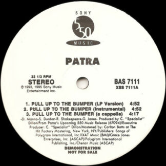 Patra - Pull Up To The Bumper / Whining Skill (12", Promo)