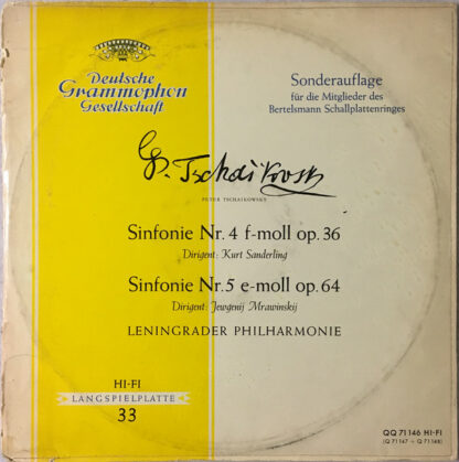 Peter Tschaikowsky*, Leningrader Philharmonie* - Sinfonie Nr. 4 F-Moll Op. 36 / Sinfonie Nr. 5 E-Moll Op. 64 (2xLP, Mono, Club, S/Edition)