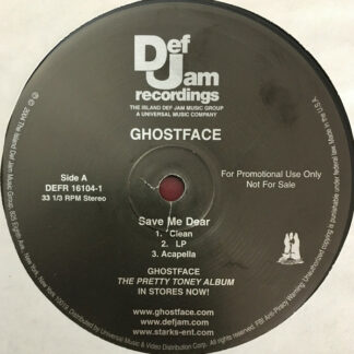 Ghostface* - Save Me Dear (12", Promo)