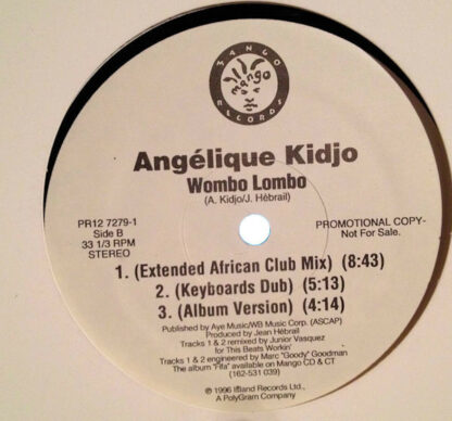 Angélique Kidjo - Wombo Lombo (12", Promo)