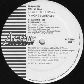 Dee Holloway - I Won't Surrender (12", Single, Promo)