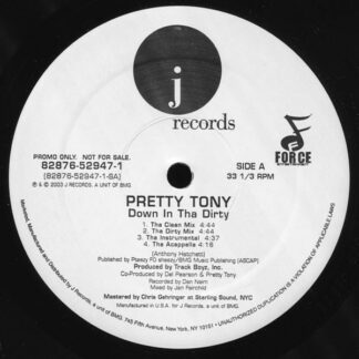 Pretty Tony (12) - Down In Tha Dirty / Supaman (12", Promo)