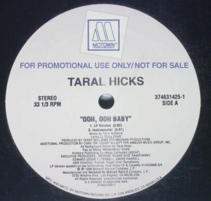 Taral Hicks* - Ooh, Ooh Baby (12", Promo)