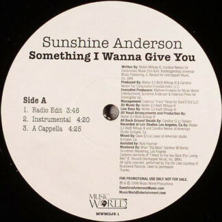 Sunshine Anderson - Something I Wanna Give You (12", Promo)