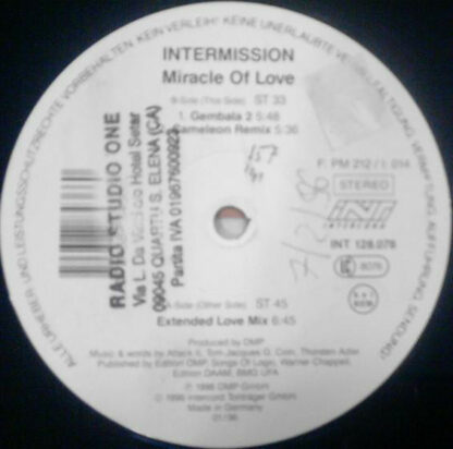 Intermission - Miracle Of Love (12")