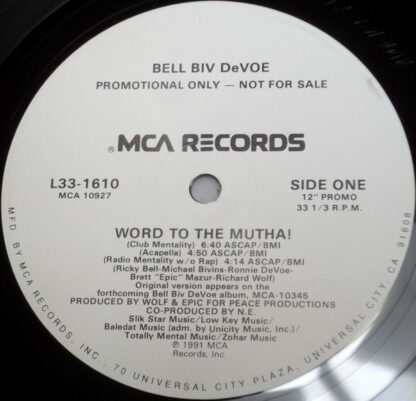 Bell Biv Devoe - Word To The Mutha! (12", Promo)