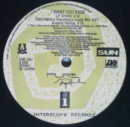 Pure Soul - I Want You Back (12", Promo)