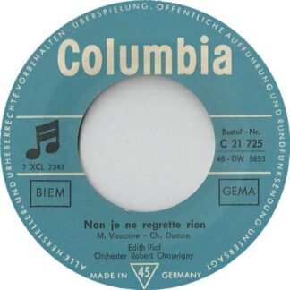 Edith Piaf - Non Je Ne Regrette Rien / Jerusalem (7", Single, M/Print)