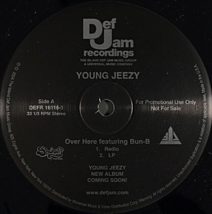 Young Jeezy Featuring Bun-B* - Over Here (12", Single, Promo)