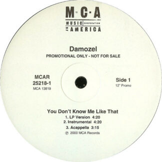 Damozel - You Don't Know Me Like That (12", Maxi, Promo)