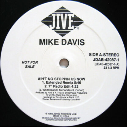 Mike Davis - Ain't No Stoppin' Us Now (12", Promo)