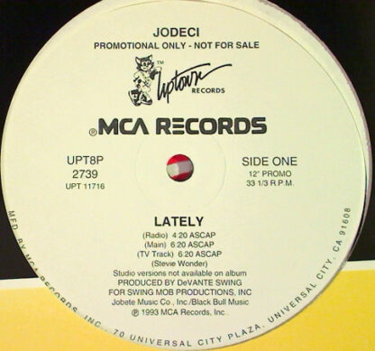 Jodeci - Lately (12", Single, Promo)