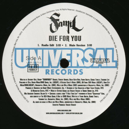 Famil - Die For You (12", Promo)