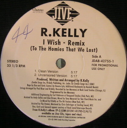 R. Kelly - I Wish (Remix) (12", Promo)