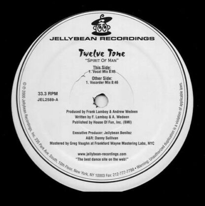 Twelve Tone - Spirit Of Man (12")
