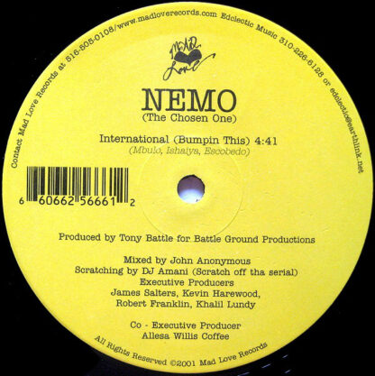 Nemo (The Chosen One) - International (Bumpin This) (12")