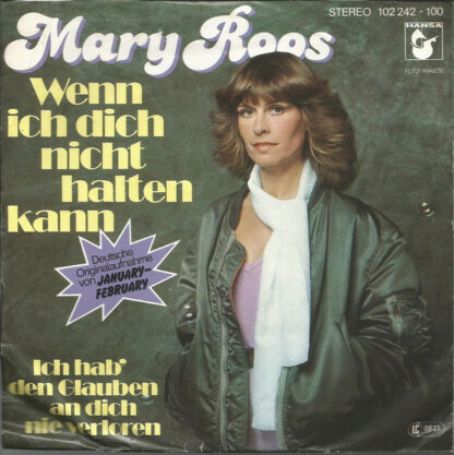 Mary Roos - Wenn Ich Dich Nicht Halten Kann (7", Single)