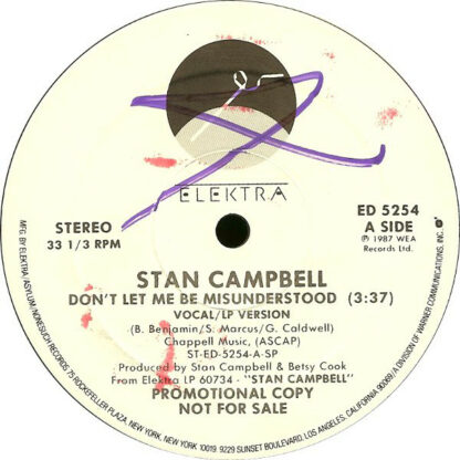 Stan Campbell - Don't Let Me Be Misunderstood (12", Promo)