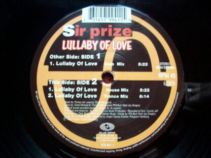 Sir Prize - Lullaby Of Love (12")