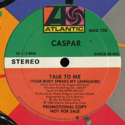 Caspar* - Talk To Me (Your Body Speaks My Language) (12", Promo)