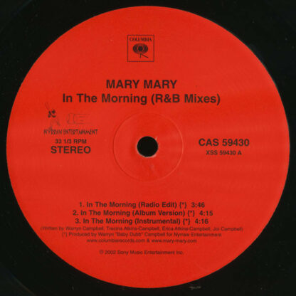 Mary Mary - In The Morning (R&B Mixes) (12")