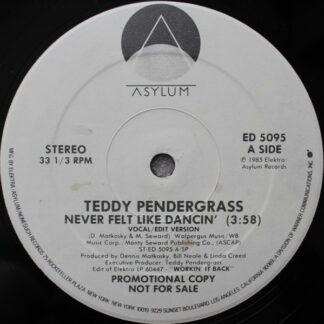 Teddy Pendergrass - Never Felt Like Dancin' (12", Single, Promo)