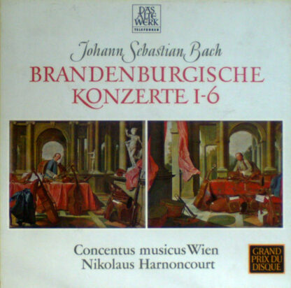Johann Sebastian Bach - Concentus Musicus Wien, Nikolaus Harnoncourt - Brandenburgische Konzerte 1-6 (2xLP, RE, RP + Box)