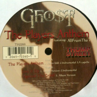 Ghostt - The Players Anthem (12")