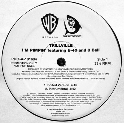 Trillville - I'm Pimpin' (12", Promo)