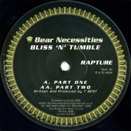 Bliss 'n' Tumble - Rapture (12")
